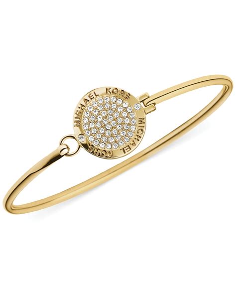 gold tone michael kors bracelet|Michael Kors bracelet with diamonds.